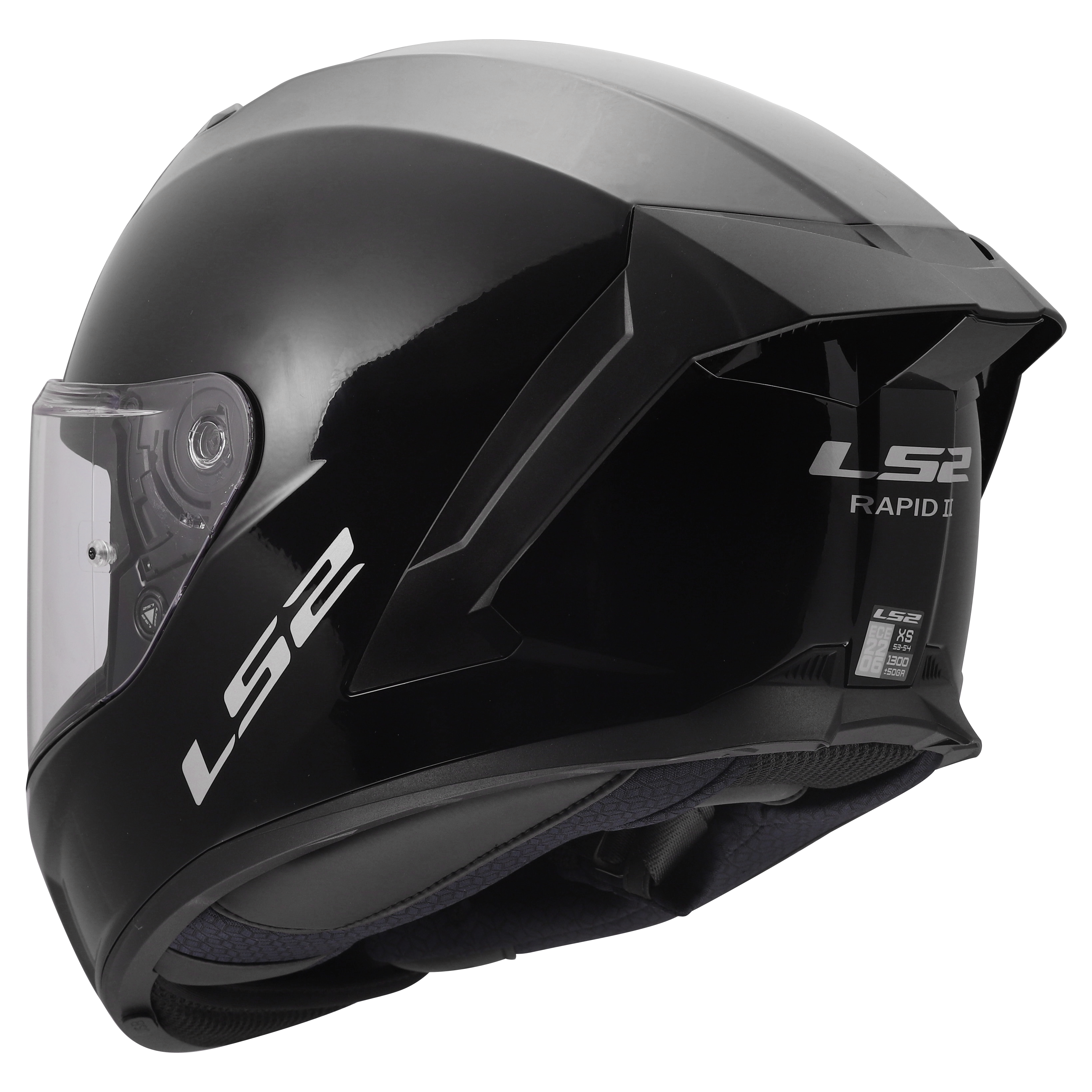 LS2 FF820 RAPID III SOLID GLOSS BLACK 168200012 (2)